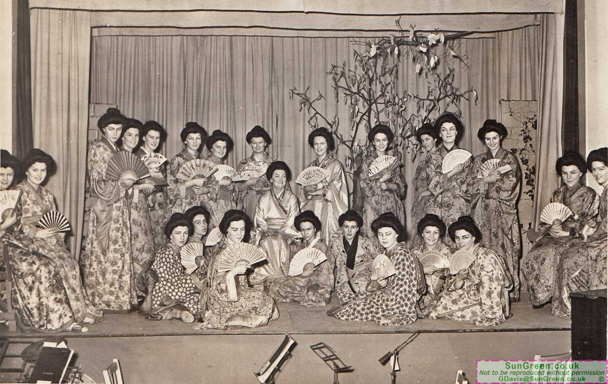 An old photo of a Bells Grammar School production of The Kikado in 1956