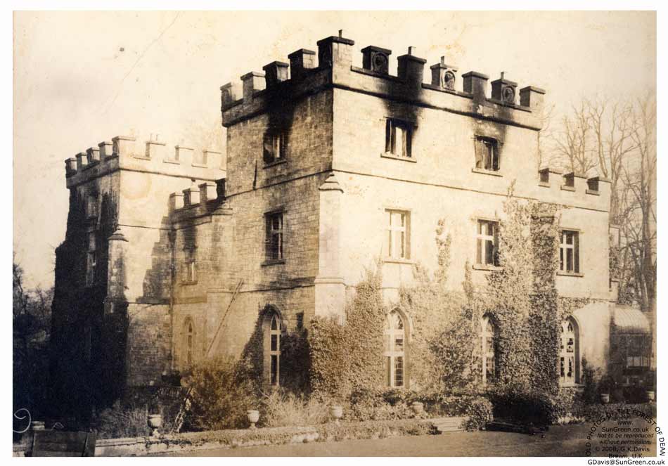 Clearwell Castle 1929 - after the fire
