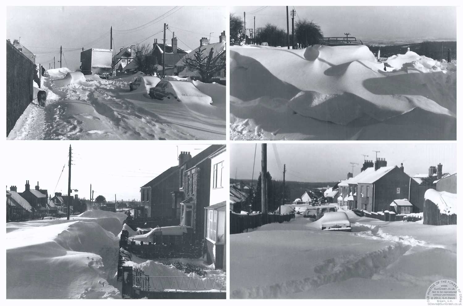 Cinderford in the snow in 1982