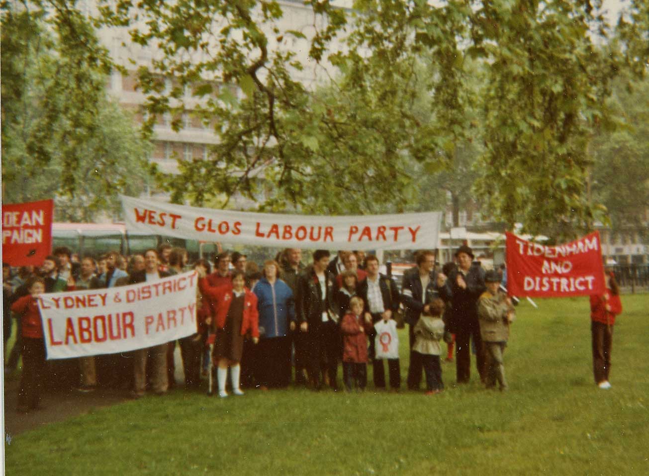A photo of West Gloucestershire Labour Party members in Hyde Park, London