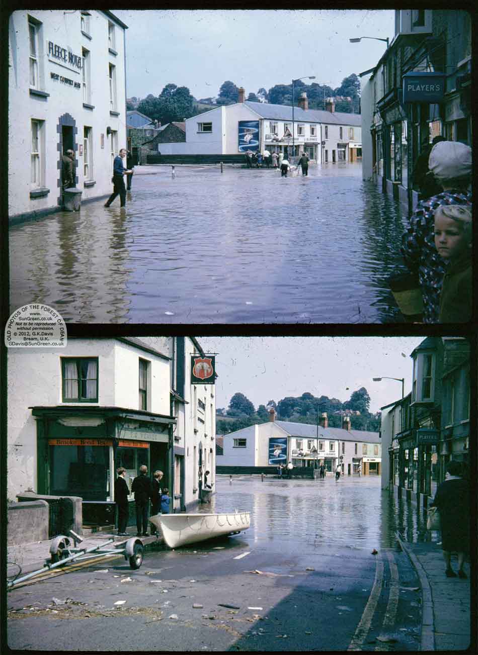 Floods in Lydney in 1968