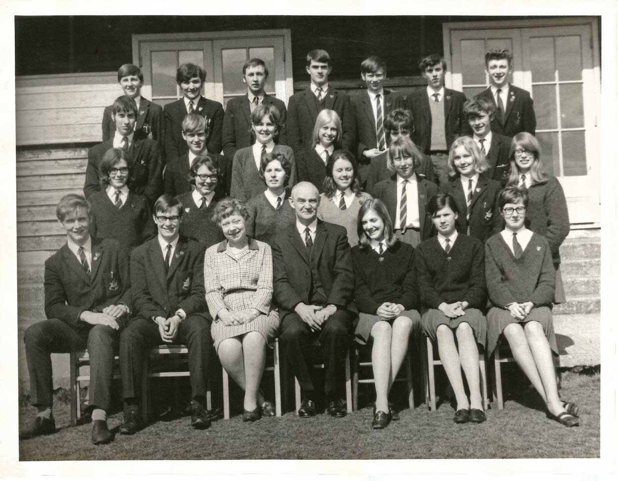 A photo of prefects at Lydney Grammar  School 1967 - 1968