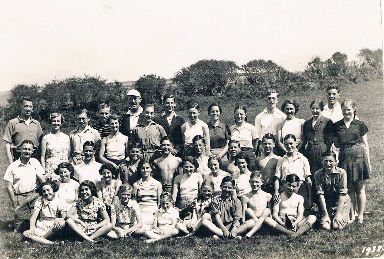 An old photo of an LGS school camp in 1938