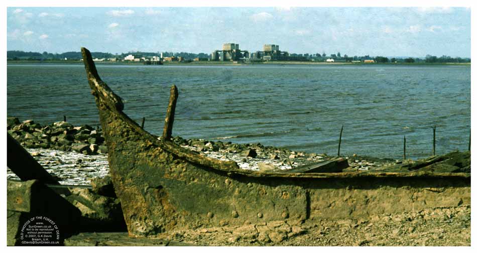 The remains of a barge at Lydney Docks 