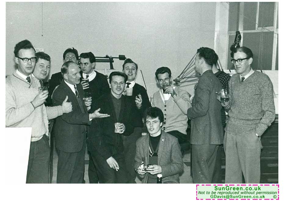 A photo taken of the draftsmen at Rank Xerox, Mitcheldean