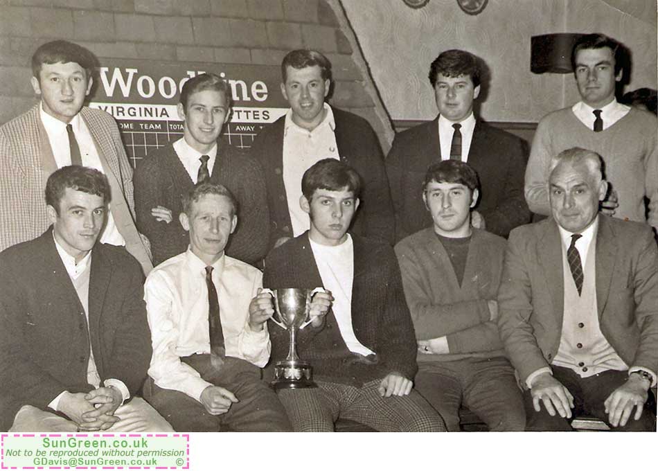 A photo of a Whitecroft skittles team.