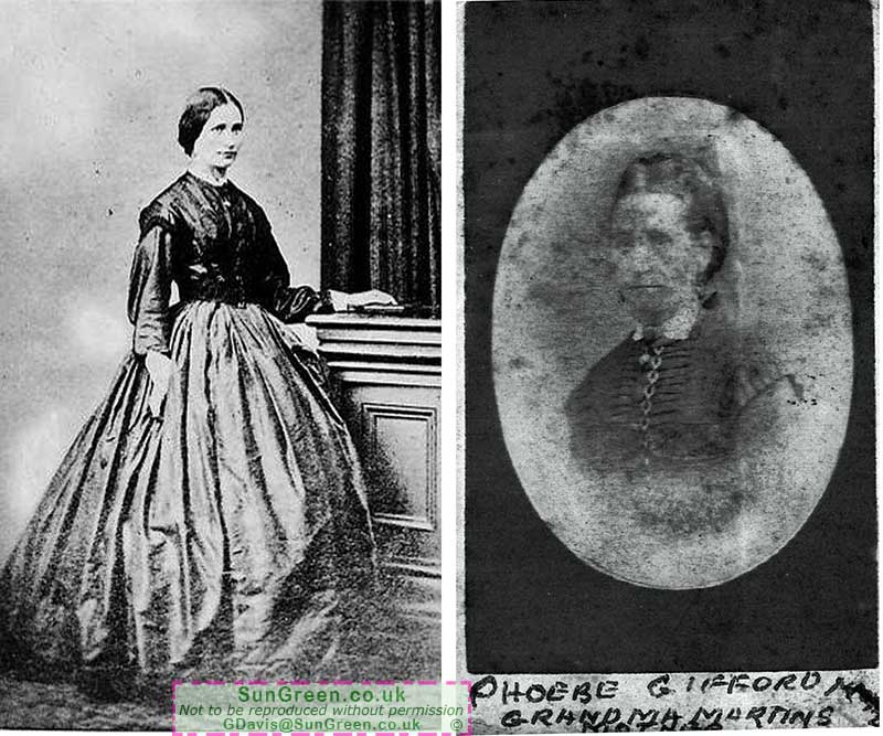 Two old photos of Phoebe Morse