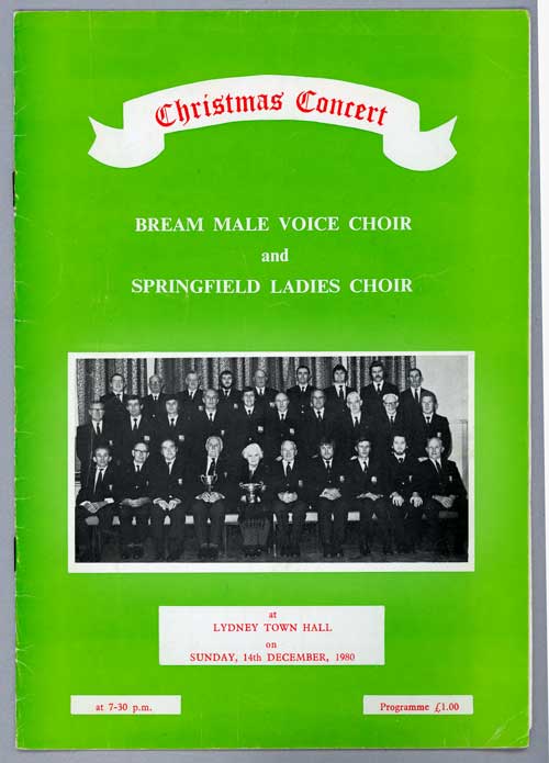 Cover of Bream Male Voice Choir concert program