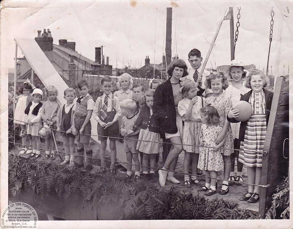 A photo of a float in Cinderford Carnival in 1952