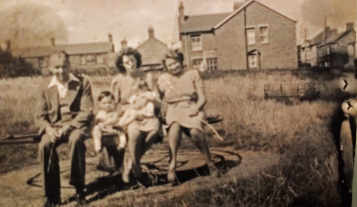 A photo taken on Primrose Hill, Lydney in 1947