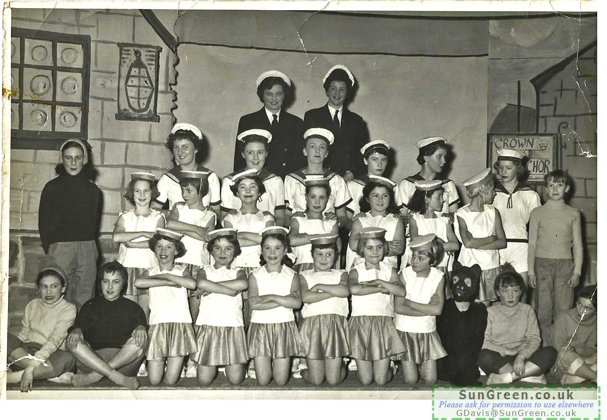 Girl Guides from Coleford, Gloucestershire in a performance.
