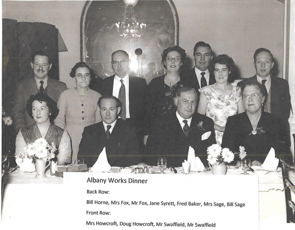 Albany Engineering, Lydney, a works dinner.