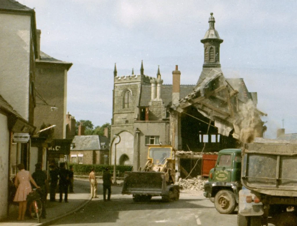A photo of Coleford Town Hall - demolition