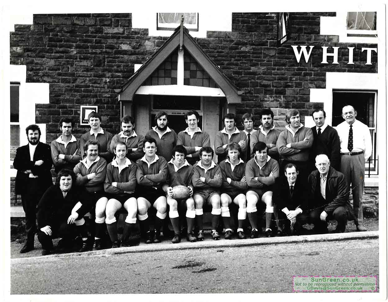 A photo of the Yorkley rugby team from the early 1970's.